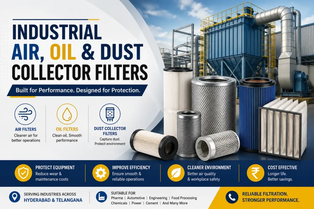 Industrial Filtration Solutions in Hyderabad: A Guide to Air, Oil and Dust Collection Filters Filter Supplier in Hyderabad